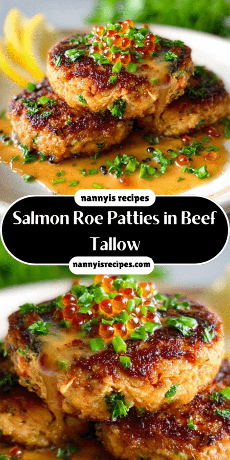 Salmon Roe Patties in Beef Tallow: A Crispy Delight! 7 15 4