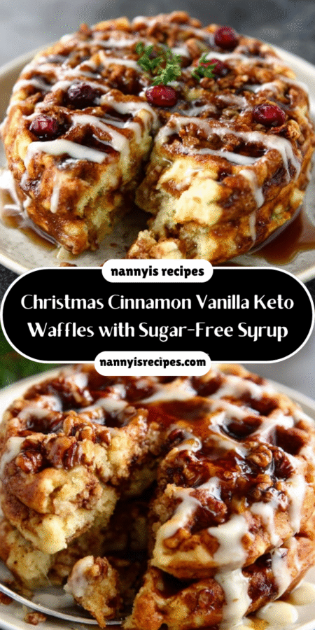 Christmas Cinnamon Vanilla Keto Waffles with Sugar-Free Syrup that Delight Your Taste Buds! 7 19 6
