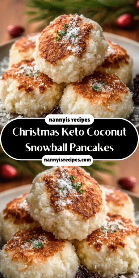 Christmas Keto Coconut Snowball Pancakes delight your taste buds! 7 2 8