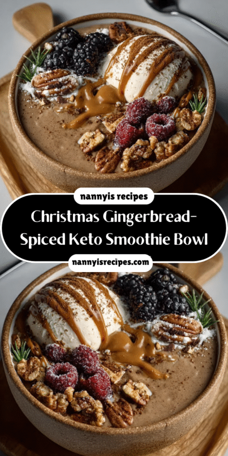 Christmas Gingerbread-Spiced Keto Smoothie Bowl: Enjoy a festive treat! 7 20 6