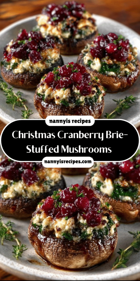 Christmas Cranberry Brie-Stuffed Mushrooms Delight You! 7 24 5
