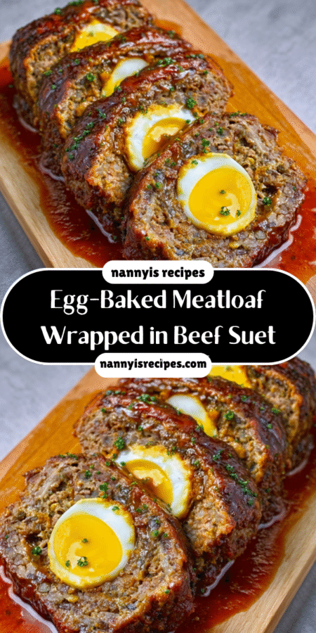 Egg-Baked Meatloaf Wrapped in Beef Suet Delight! 7 3 7