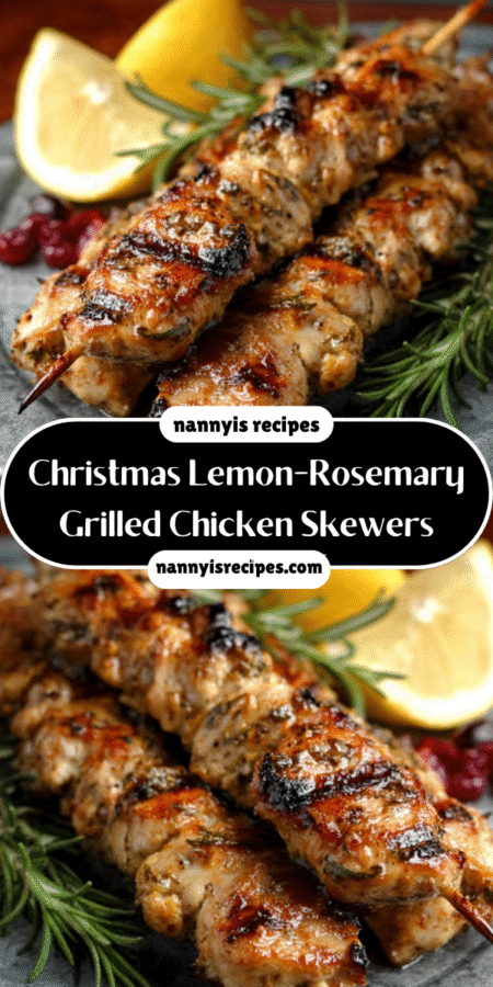 Christmas Lemon-Rosemary Grilled Chicken Skewers delight your taste buds! 7 33 2
