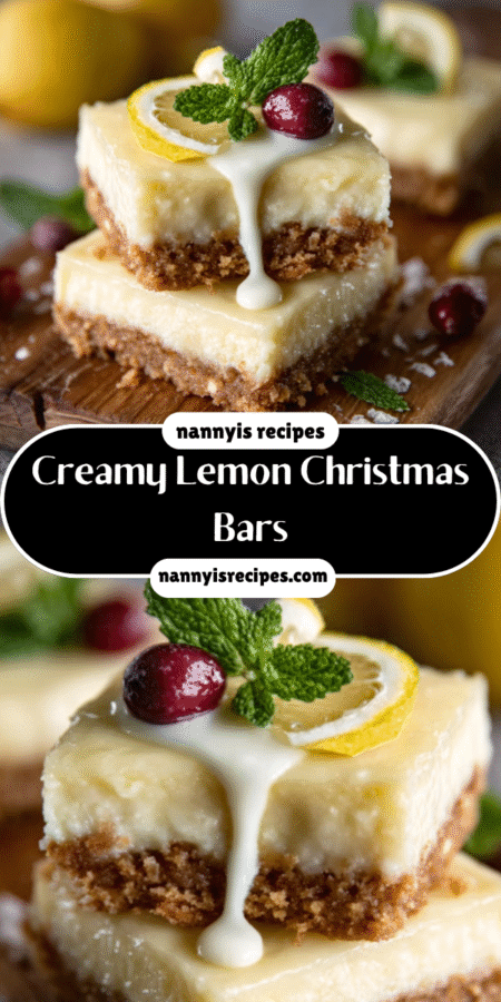 Creamy Lemon Christmas Bars: A Sweet Holiday Delight! 7 6 3