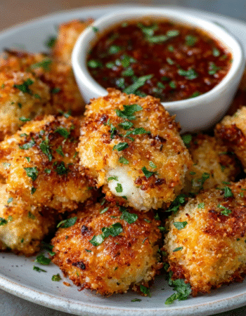 Air Fryer Keto Chicken Parmesan Bites (Almond-Crusted)
