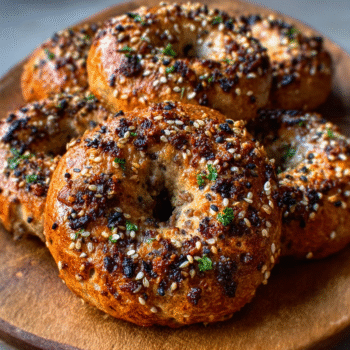 Beef Bagels with Everything Seasoning (Almond-Free)
