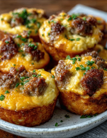 Beef Egg Muffins with Sausage & Cheddar