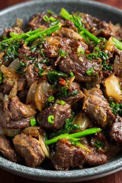 Beef Kidney Stir-Fry in Tallow