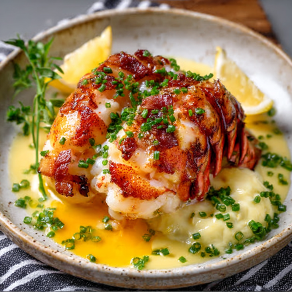 Butter-Poached Lobster Tail with Egg Emulsion