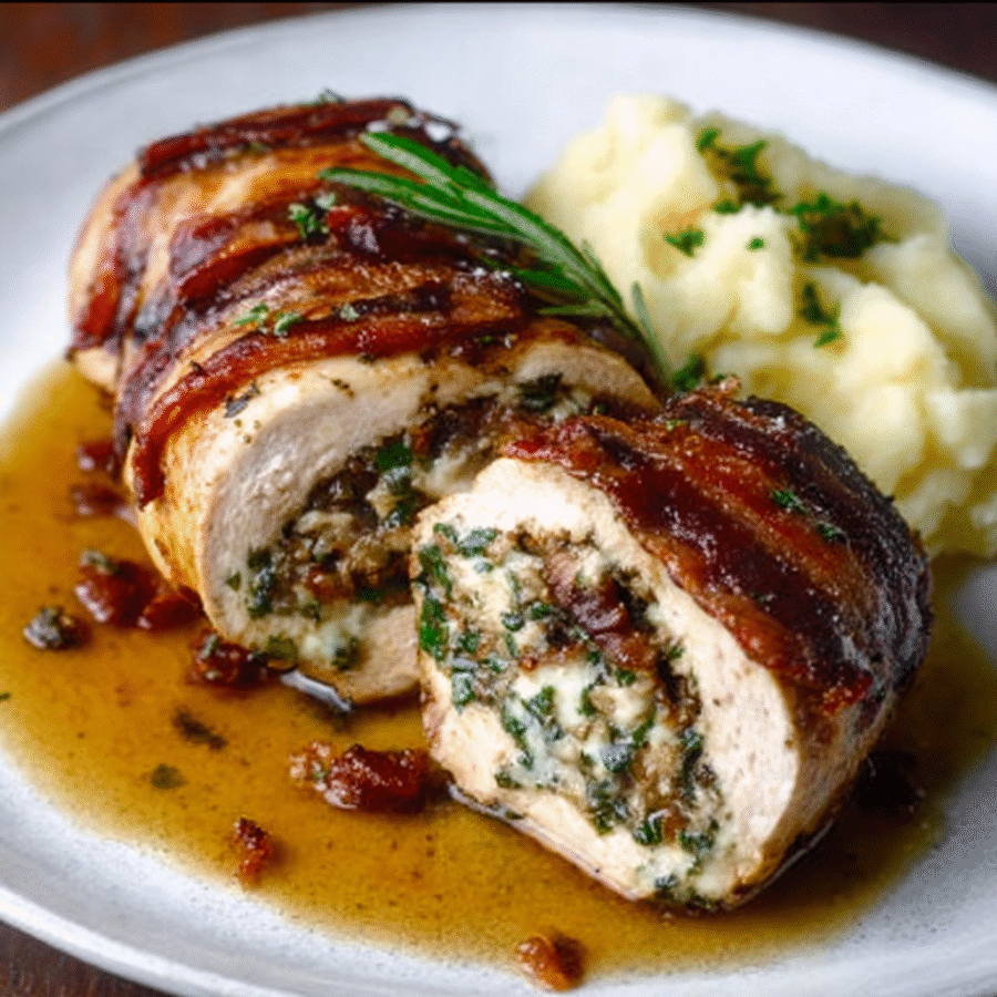 Chestnut & Sage Stuffed Chicken Roulade: Discover a savory delight! 6 Chestnut & Sage Stuffed Chicken Roulade