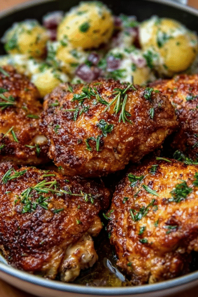 Chicken Thighs Crisped in Duck Fat