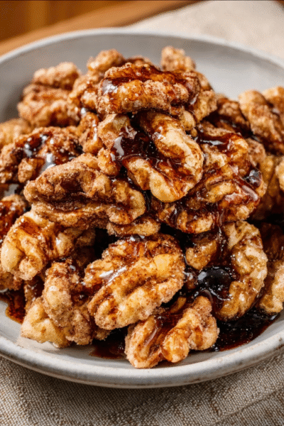 Christmas Cinnamon-Glazed Walnuts with Allulose Drizzle