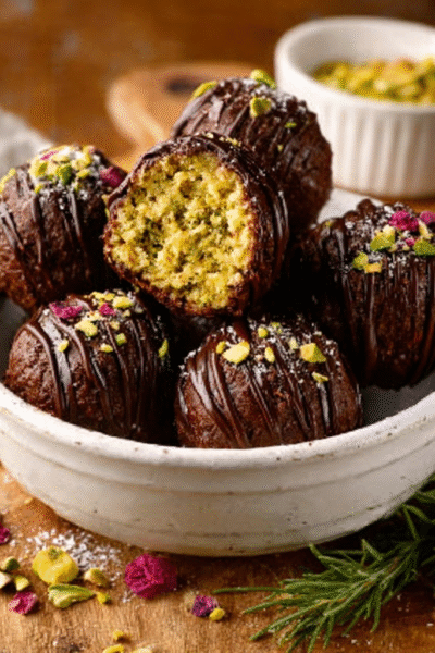 Christmas Cocoa Dusted Macadamia Nut Truffles 1