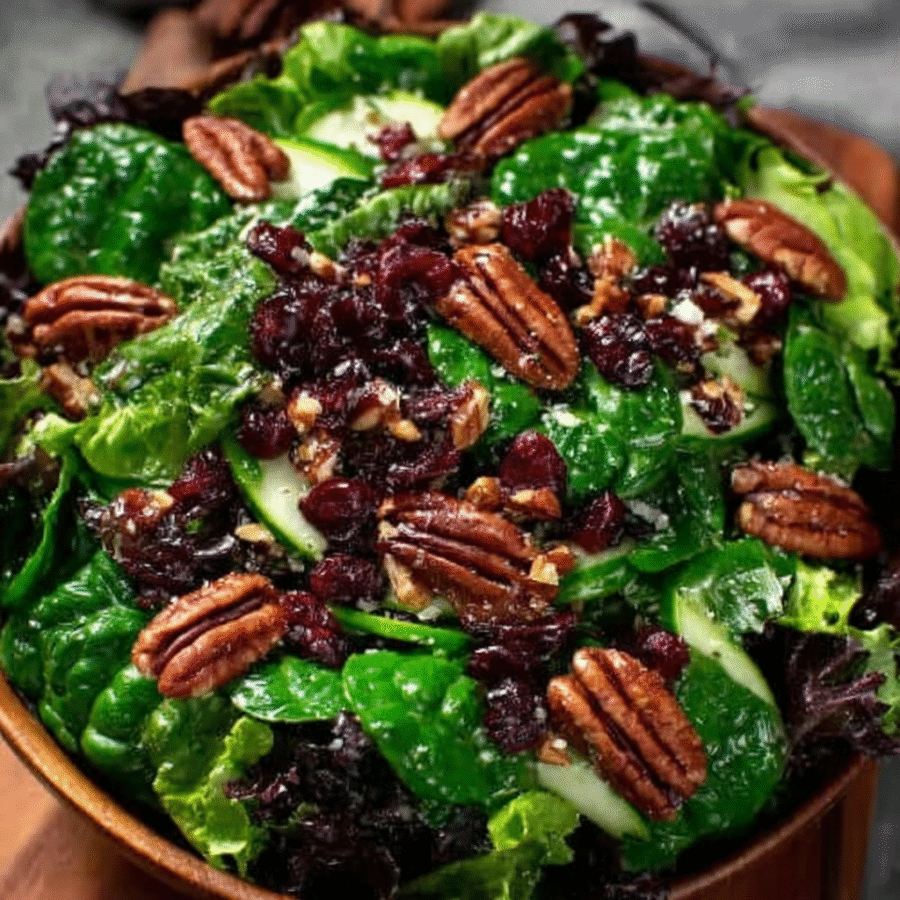 Christmas Green Goddess Salad with Toasted Pecans and Cranberries: Delight in this festive, nutritious recipe! 6 Christmas Green Goddess Salad with Toasted Pecans and Cranberries