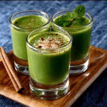 Christmas Green Pea & Mint Keto Soup Shooters