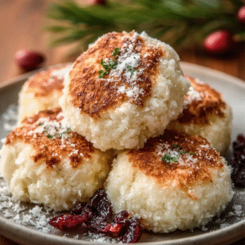 Christmas Keto Coconut Snowball Pancakes