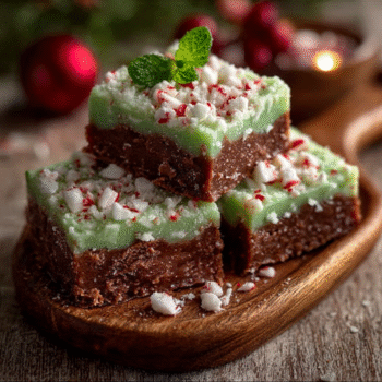 Christmas Low-Carb Peppermint Fudge Squares