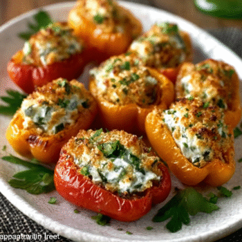 Christmas Stuffed Mini Peppers with Herbed Cream Cheese