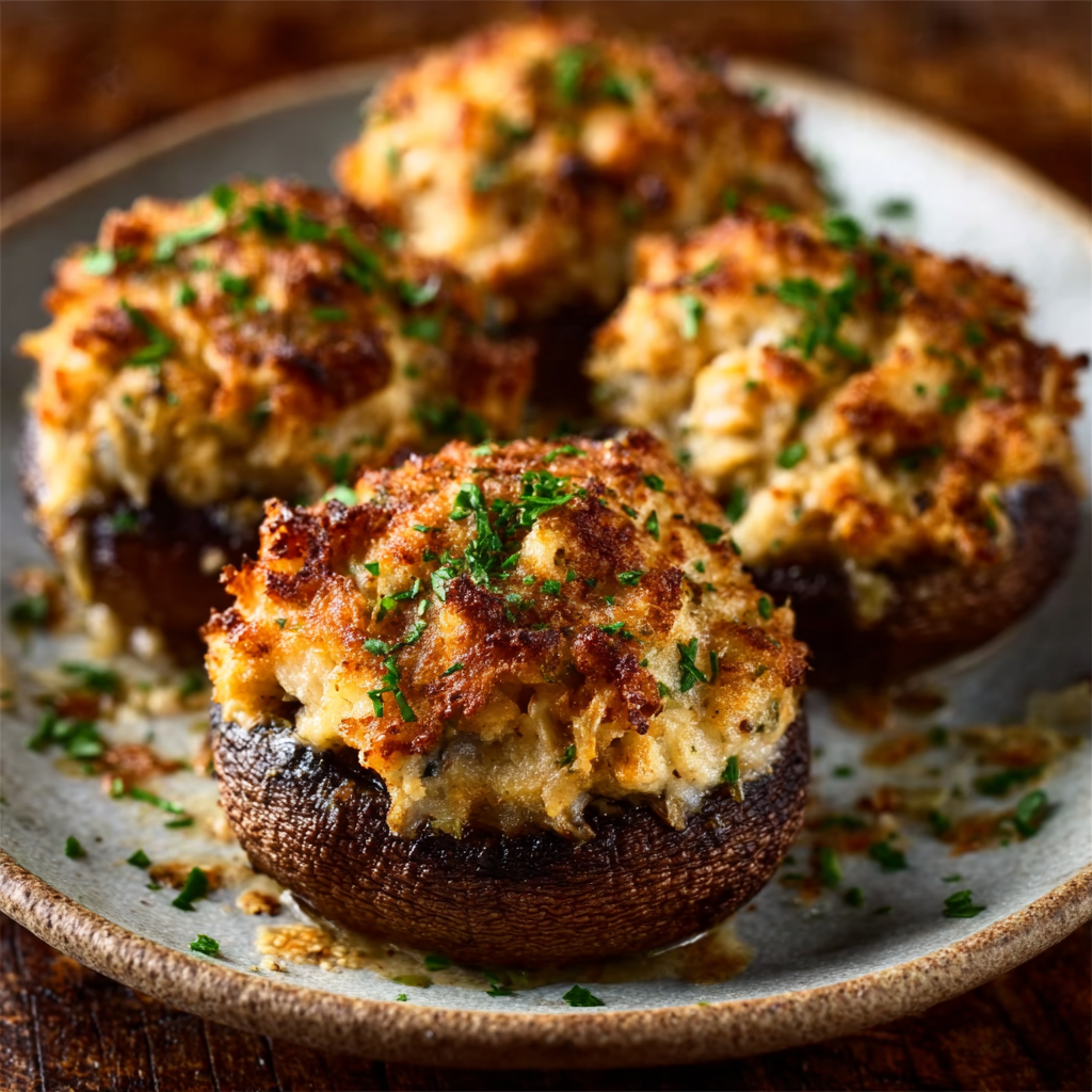 Crab-Stuffed Mushrooms