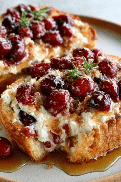 Cranberry Cream Cheese Toasts