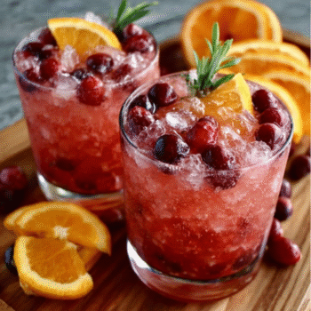 Cranberry Orange Sparkling Mocktail