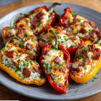 Cream Cheese & Bacon Stuffed Mini Peppers – Keto Snack