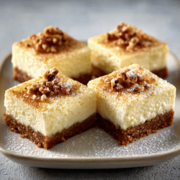 Creamy Eggnog Cheesecake Bars