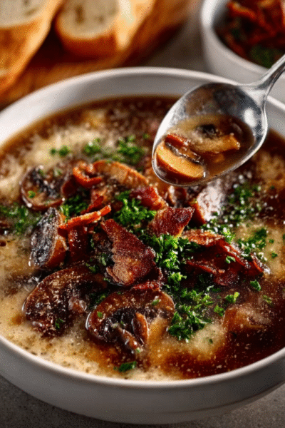 Creamy Festive Mushroom Soup