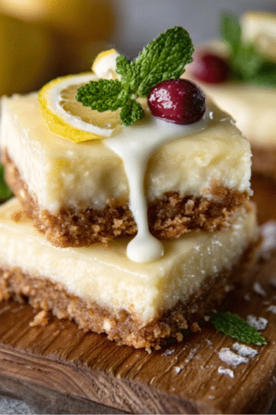 Creamy Lemon Christmas Bars