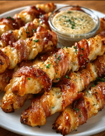 Crispy Bacon Twists with Garlic Butter