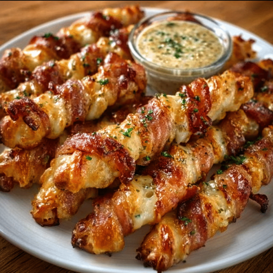 Crispy Bacon Twists with Garlic Butter: A Tasty Delight 6 Crispy Bacon Twists with Garlic Butter