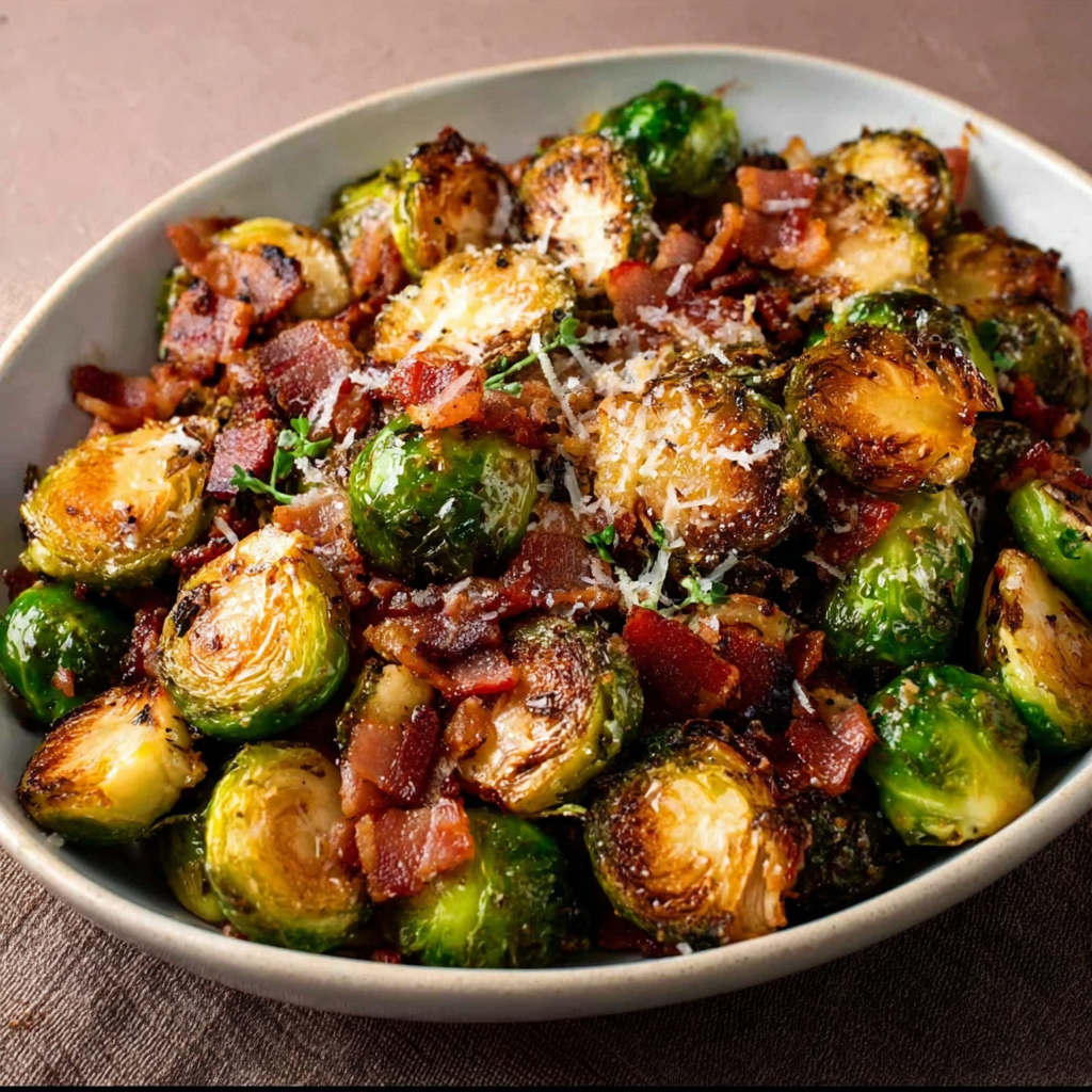 Crispy Brussels Sprouts with Bacon – Keto Side Dish