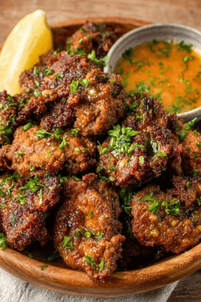 Crispy Chicken Livers with Ghee Glaze