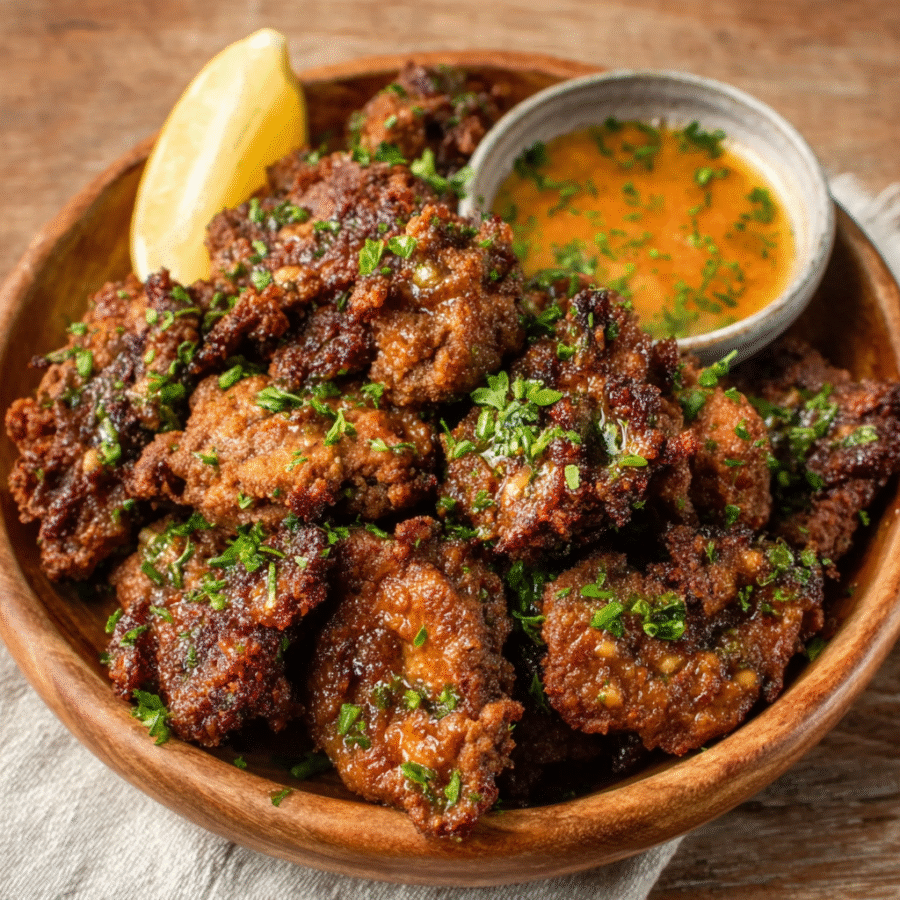 Crispy Chicken Livers with Ghee Glaze