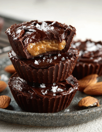 Dark Chocolate Sea Salt Almond Butter Keto Cups