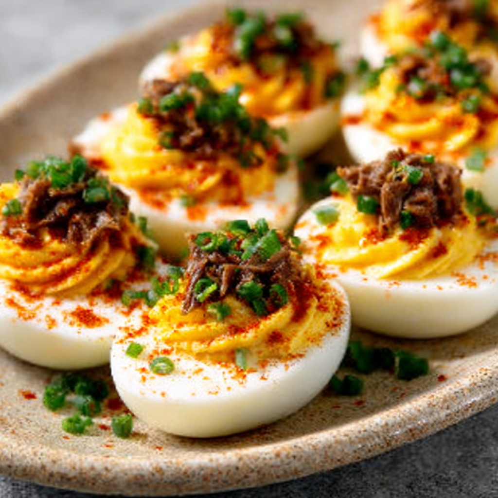 Deviled Duck Eggs with Beef Tallow Mayo