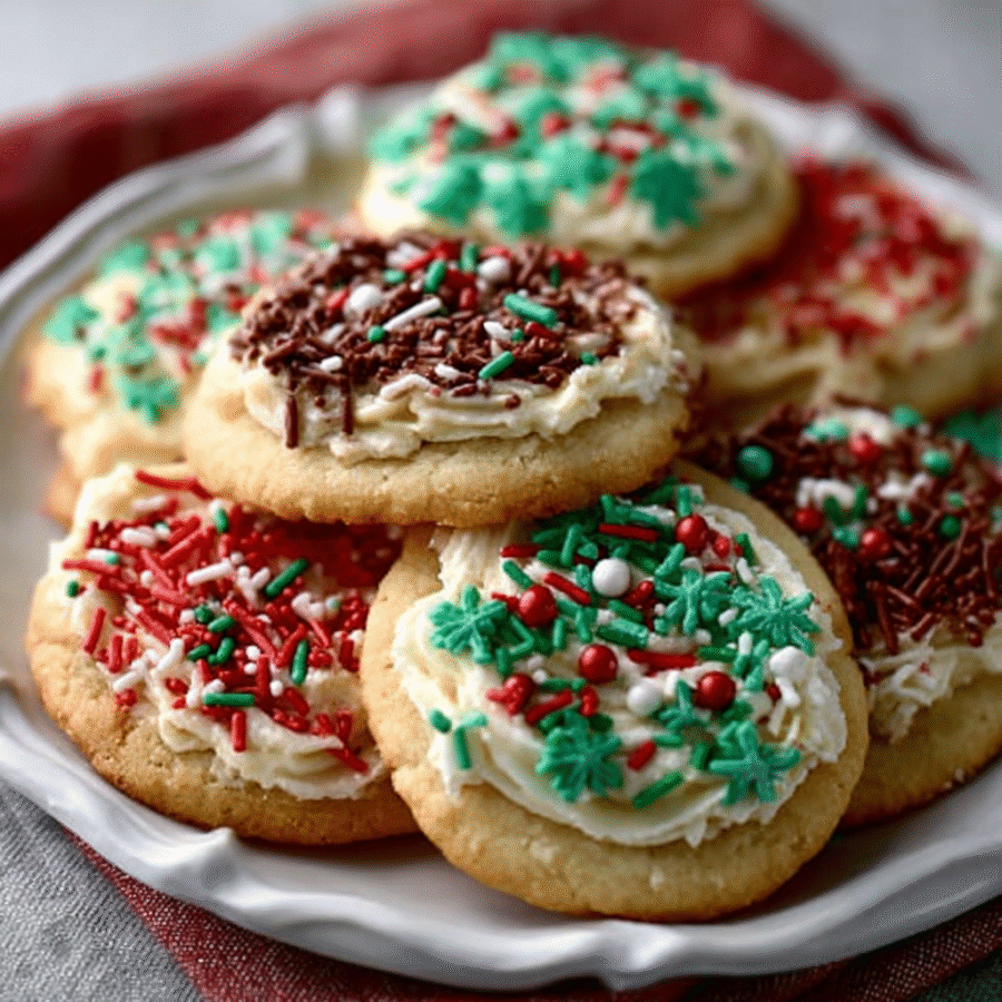 Frosted Holiday Sugar Cookies