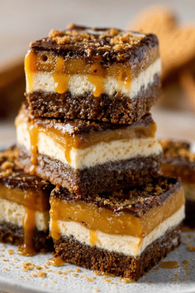 Frozen Gingerbread Caramel Silk Squares