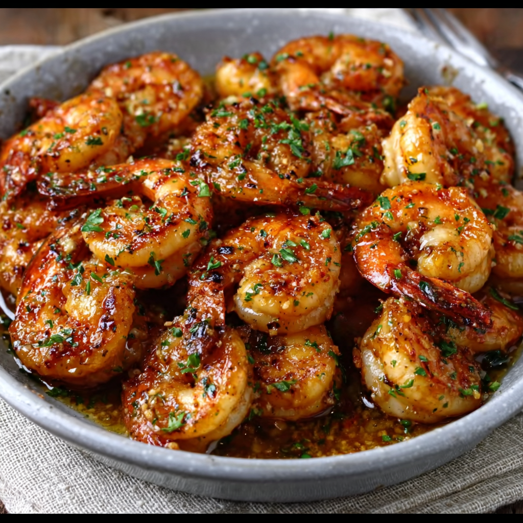 Garlic Butter Shrimp Skillet