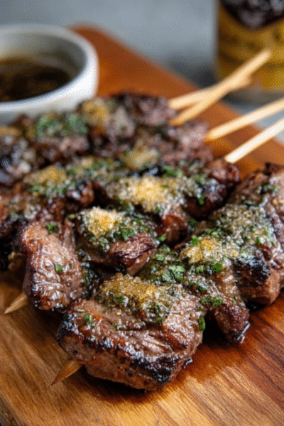 Grilled Beef Skewers Basted in Bone Marrow Fat