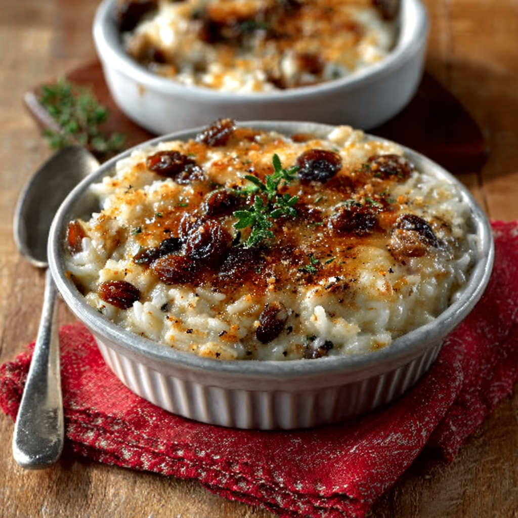 Holiday Almond Raisin Creamy Rice