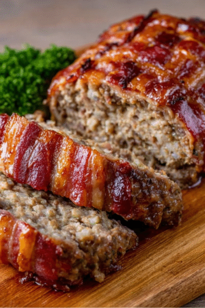Keto Bacon-Wrapped Meatloaf
