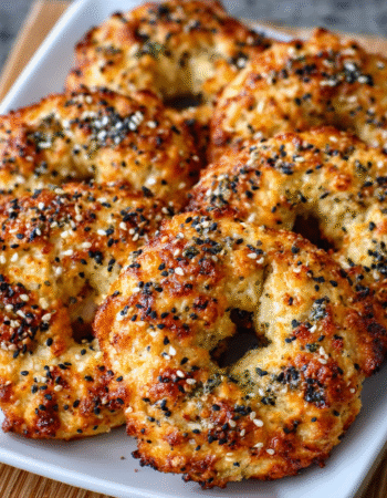 Keto Bagels with Everything Seasoning