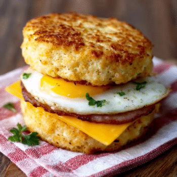 Keto Biscuit Sandwiches with Egg & Cheese