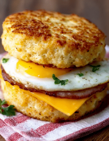 Keto Biscuit Sandwiches with Egg & Cheese