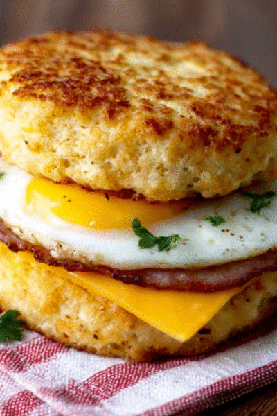Keto Biscuit Sandwiches with Egg & Cheese