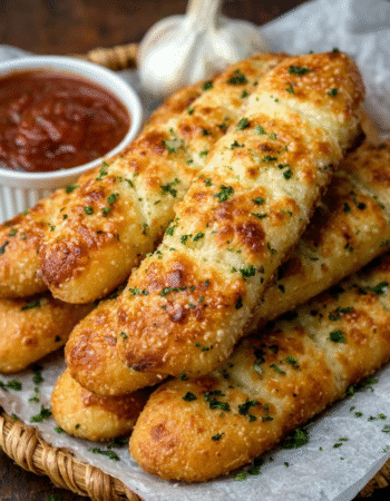 Keto Garlic Butter Breadsticks