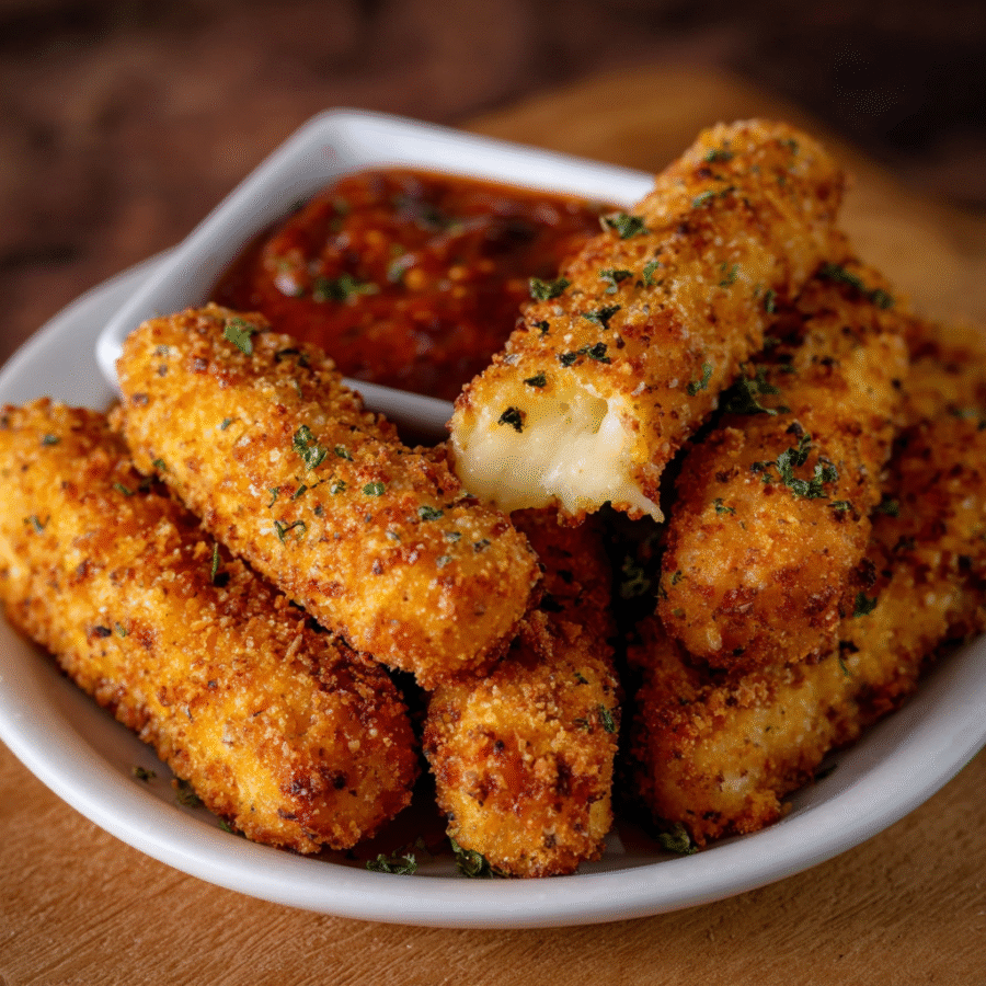 Keto Mozzarella Sticks (Almond Flour Coating