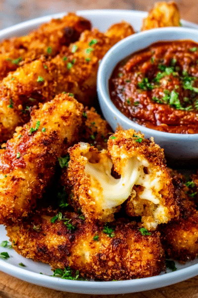 Keto Mozzarella Sticks (Almond-Free Coating)