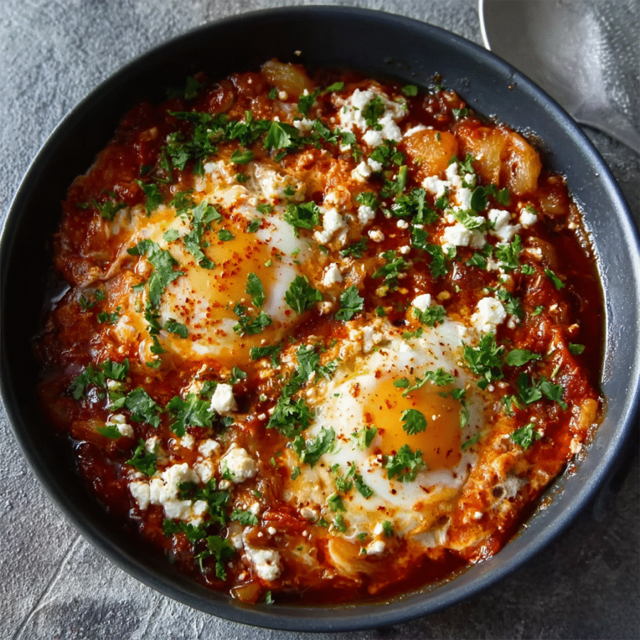 Keto Shakshuka with Olive Oil & Garlic